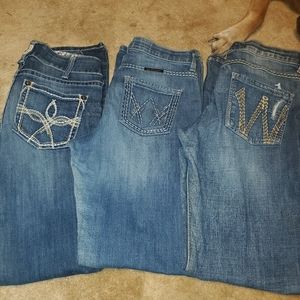 Ariat and wrangler jeans